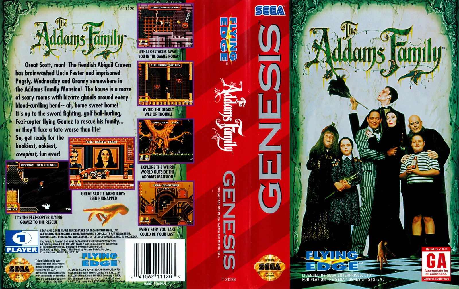 The Addams Family para Sega Mega Drive - Genesis
