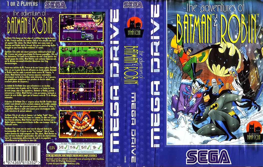 Ficha Técnica de Adventures of Batman & Robin, The para Sega Mega Drive -  Genesis | Museo Del Videojuego